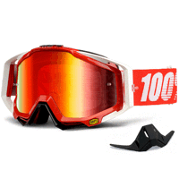 100 % Racecraft brille Fire red - mirror red lens